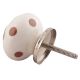 Brown Dotted Ceramic Floral Dresser Knobs